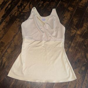 Spanx nude Assets shapewear v-neck L tank top